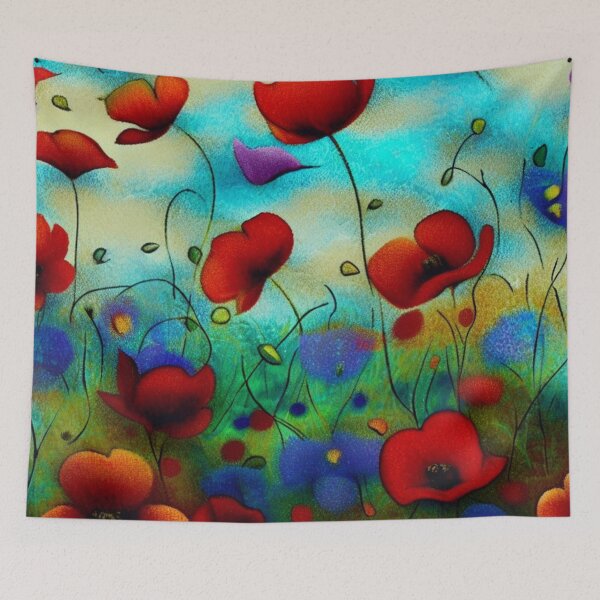Item preview, Corn poppy, summer flowers, poppy, poppy August Macke designed and sold by gringourmand.