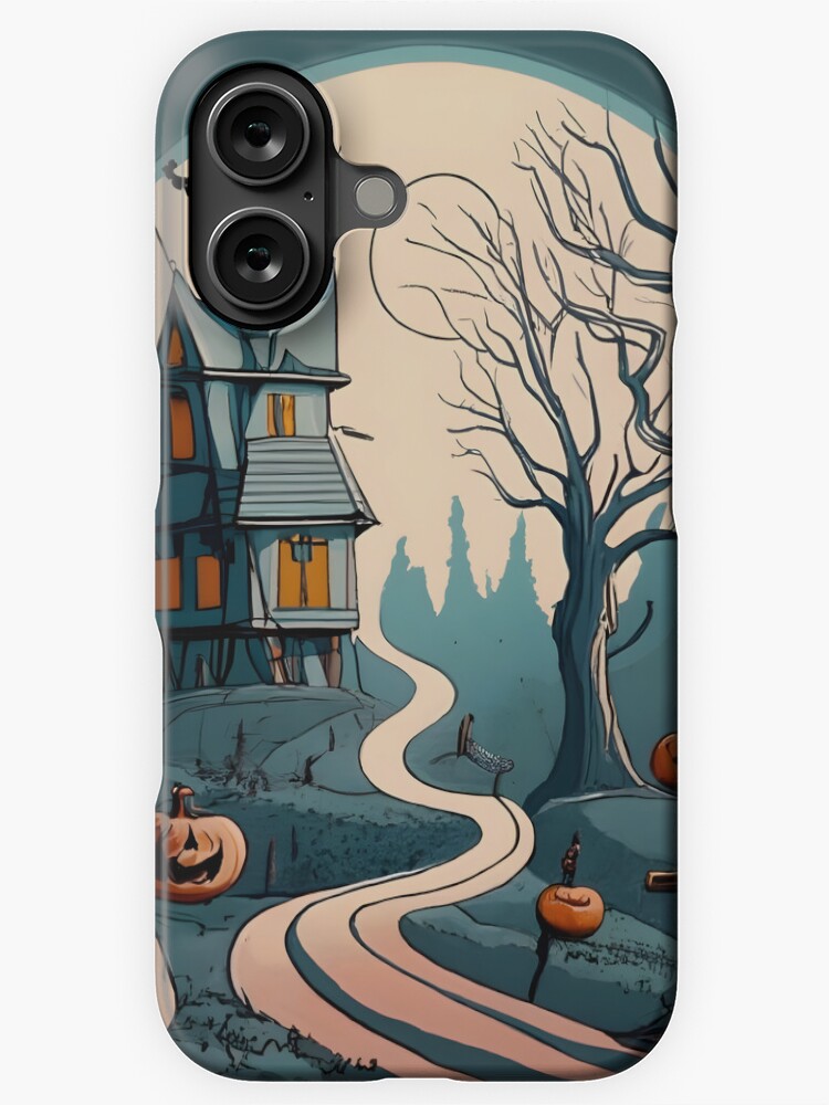Thumbnail 1 of 4, iPhone Case, Halloween Spooky path to scary house designed and sold by Patricks-Art.