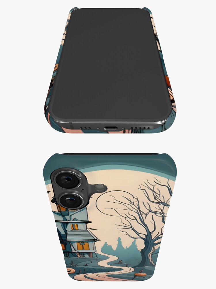 Thumbnail 3 of 4, iPhone Case, Halloween Spooky path to scary house designed and sold by Patricks-Art.