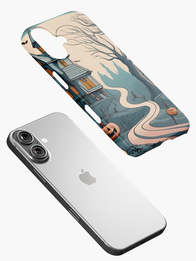 Thumbnail 2 of 4, iPhone Case, Halloween Spooky path to scary house designed and sold by Patricks-Art.