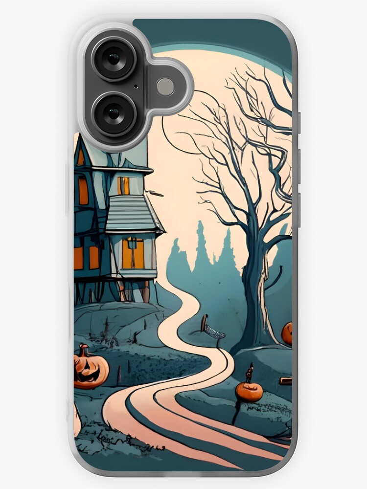 Thumbnail 1 of 5, iPhone Case, Halloween Spooky path to scary house designed and sold by Patricks-Art.