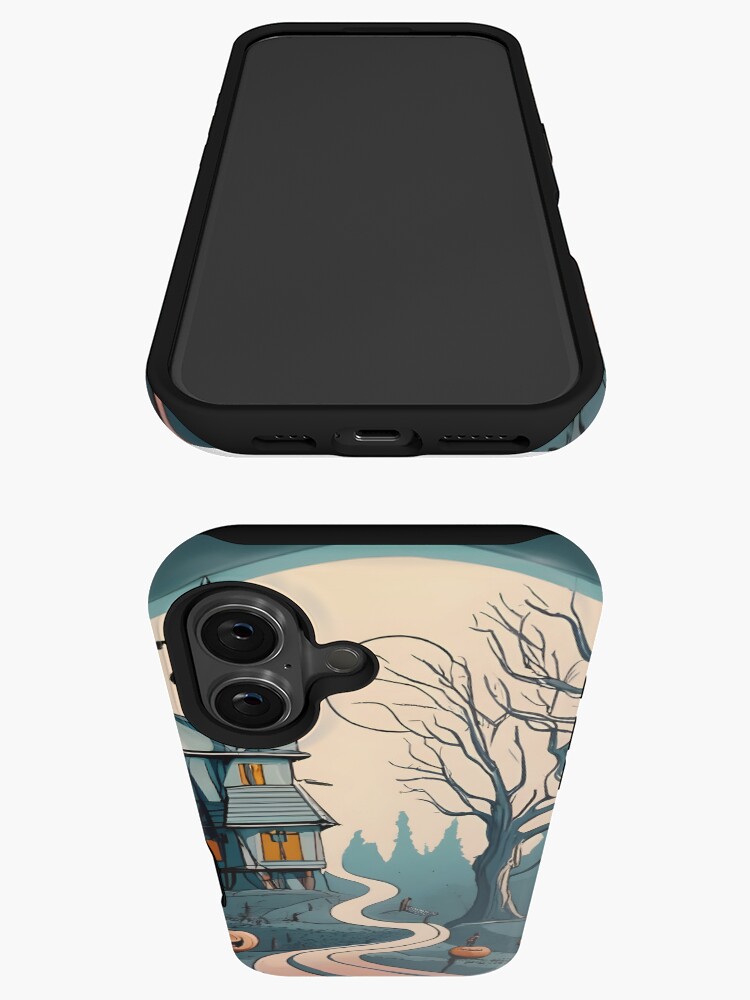 Thumbnail 3 of 4, iPhone Case, Halloween Spooky path to scary house designed and sold by Patricks-Art.