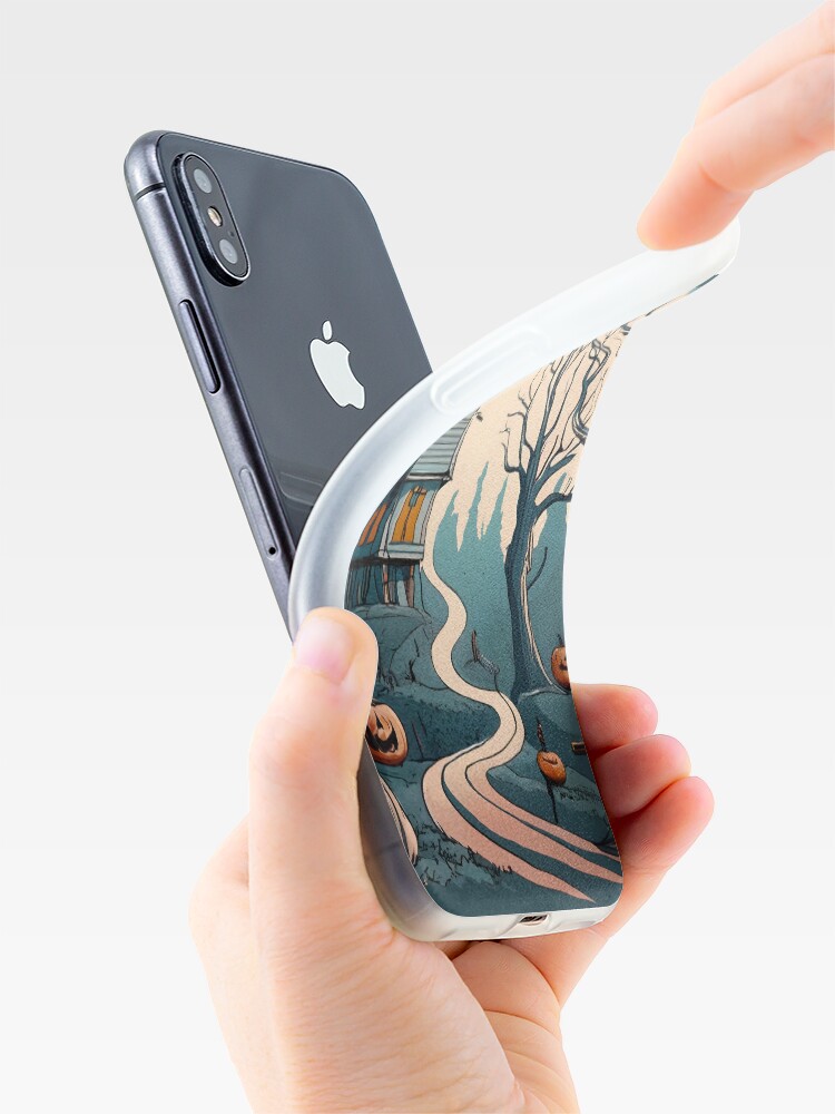 Thumbnail 4 of 5, iPhone Case, Halloween Spooky path to scary house designed and sold by Patricks-Art.