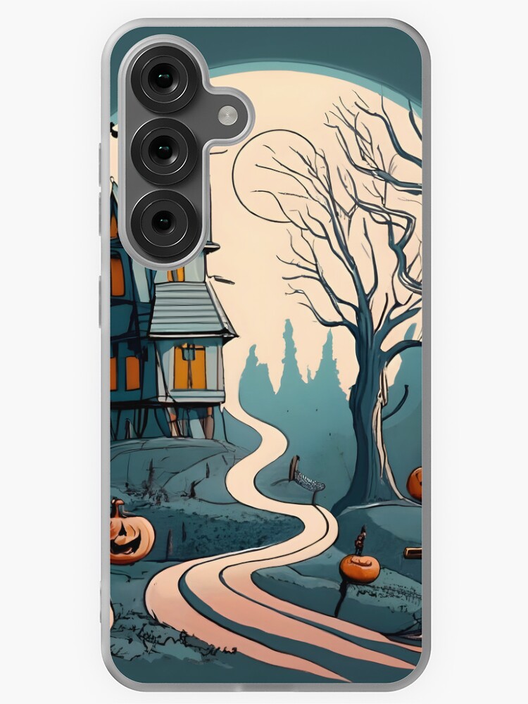 Thumbnail 1 of 4, Samsung Galaxy Phone Case, Halloween Spooky path to scary house designed and sold by Patricks-Art.