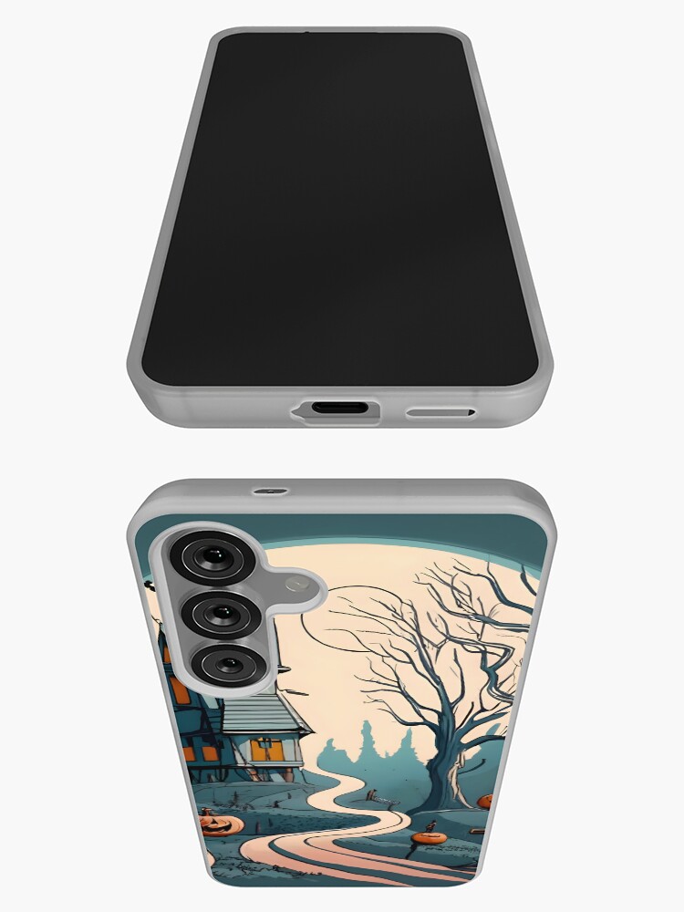 Thumbnail 3 of 4, Samsung Galaxy Phone Case, Halloween Spooky path to scary house designed and sold by Patricks-Art.