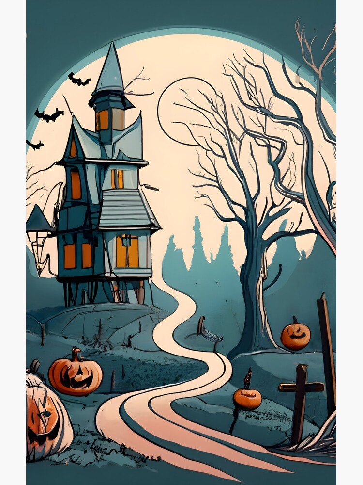 Thumbnail 4 of 4, Samsung Galaxy Phone Case, Halloween Spooky path to scary house designed and sold by Patricks-Art.