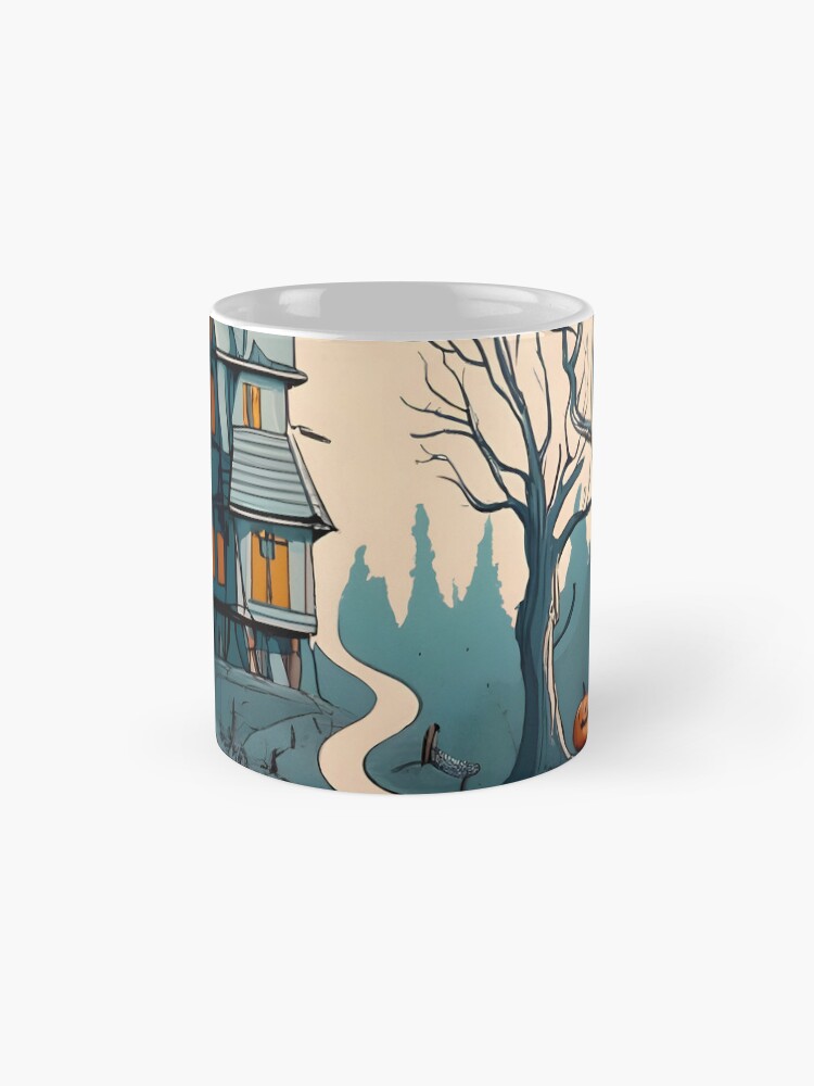 Thumbnail 4 of 6, Coffee Mug, Halloween Spooky path to scary house designed and sold by Patricks-Art.