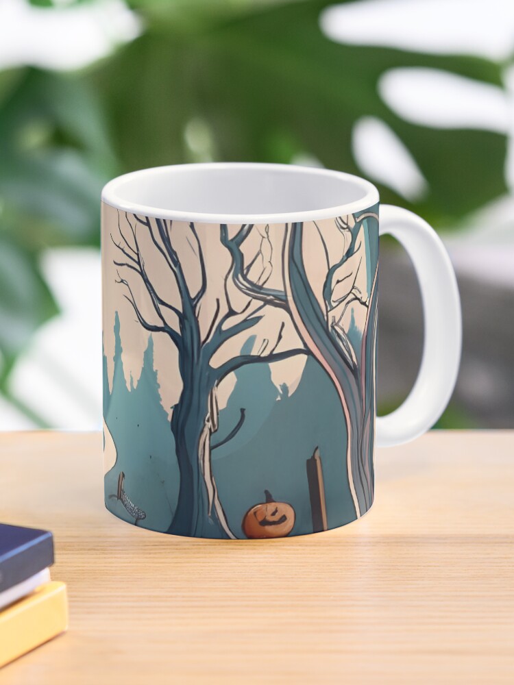 Thumbnail 1 of 6, Coffee Mug, Halloween Spooky path to scary house designed and sold by Patricks-Art.