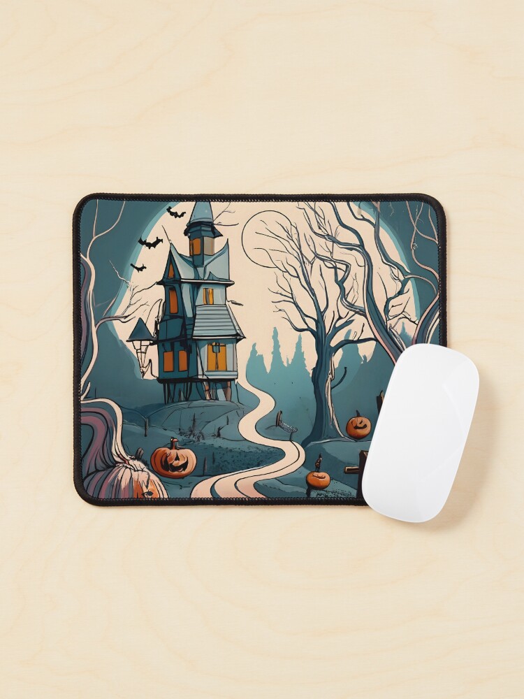 Thumbnail 1 of 5, Mouse Pad, Halloween Spooky path to scary house designed and sold by Patricks-Art.