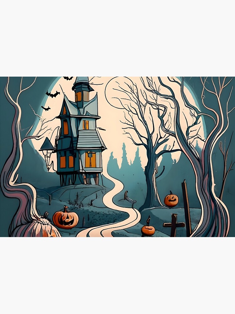 Thumbnail 3 of 3, Journal, Halloween Spooky path to scary house designed and sold by Patricks-Art.