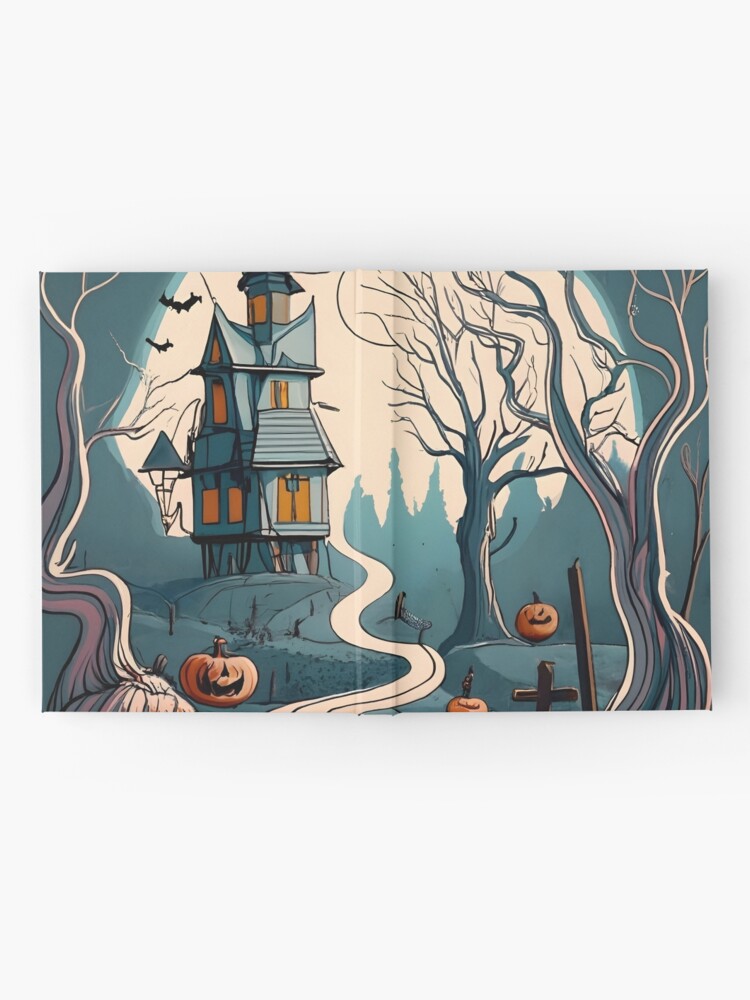 Thumbnail 2 of 3, Journal, Halloween Spooky path to scary house designed and sold by Patricks-Art.
