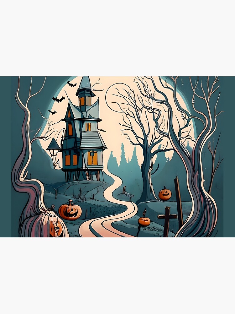 Thumbnail 2 of 2, Jigsaw Puzzle, Halloween Spooky path to scary house designed and sold by Patricks-Art.