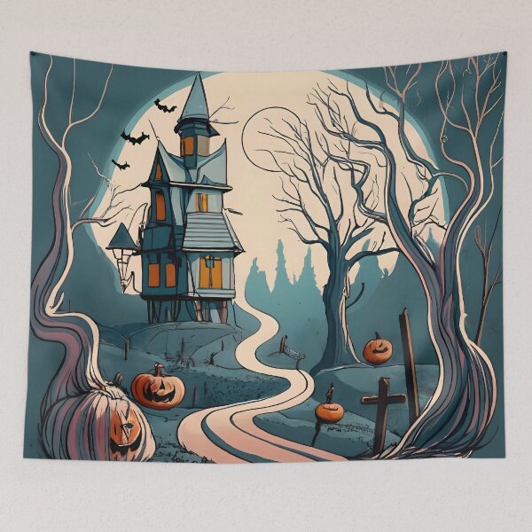 Item preview, Halloween Spooky path to scary house designed and sold by Patricks-Art.