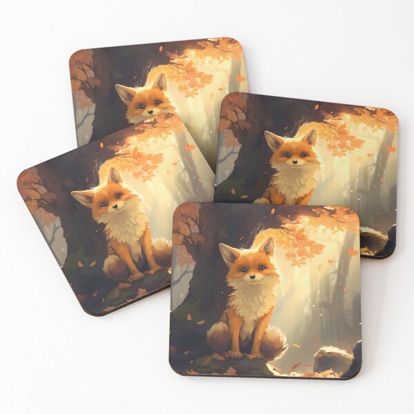 Item preview, Sun-Kissed Fox in Fall Wonderland designed and sold by EmeraldeaArt.