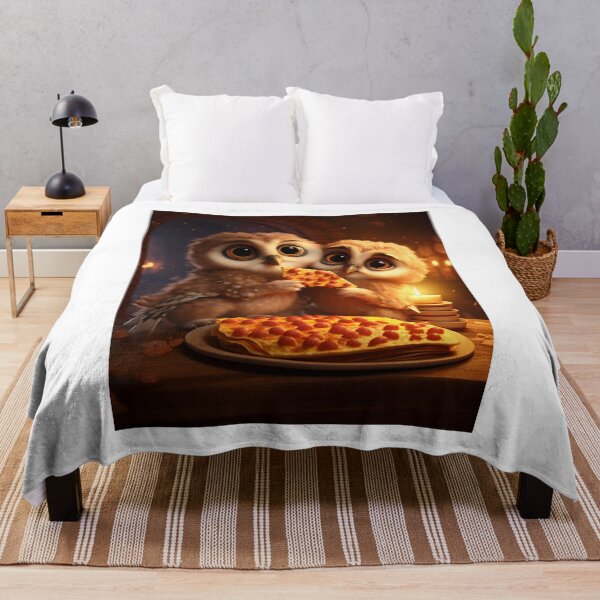 Item preview, Owl brothers sharing a pizza!! designed and sold by banpaltee.