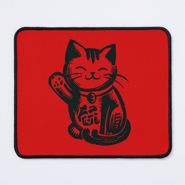Item preview, Lucky Waving Cat - Black designed and sold by FunnehGacha.