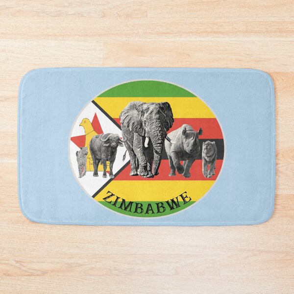 Item preview, Proudly Zimbabwe Big 5 on Zimbabwe Flag for Wildlife Fans designed and sold by Scotch Macaskill.
