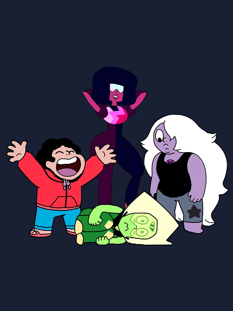 Thumbnail 2 of 2, Kids T-Shirt, Steven Universe crystal gems designed and sold by karamram.