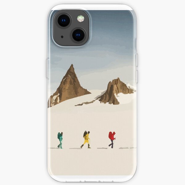 Face nord, vecteur, expédition antarctique Coque souple iPhone