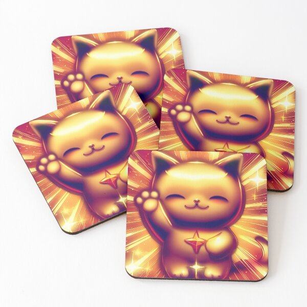 Item preview, Golden Lucky Waving Cat designed and sold by FunnehGacha.