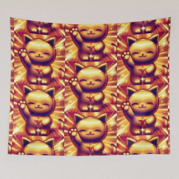 Item preview, Golden Lucky Waving Cat designed and sold by FunnehGacha.
