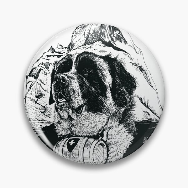 Item preview, Saint Bernard dog with Swiss Matterhorn designed and sold by camarocaro.