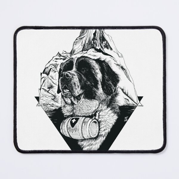 Item preview, Saint Bernard dog with Swiss Matterhorn designed and sold by camarocaro.