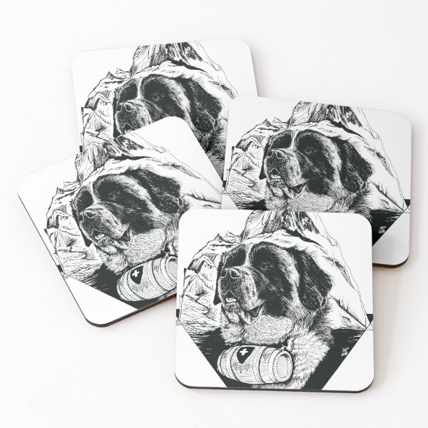 Item preview, Saint Bernard dog with Swiss Matterhorn designed and sold by camarocaro.