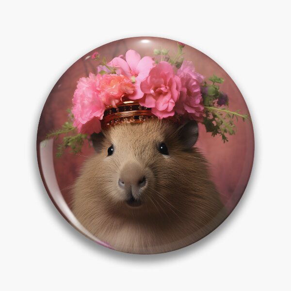 Artikelvorschau, Capybara liebt Blumen entworfen und verkauft von banpaltee.