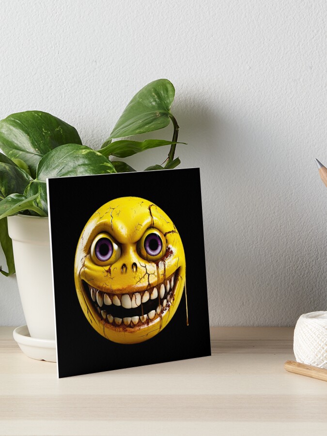 Zombie Smiley Face Emoji | Art Board Print