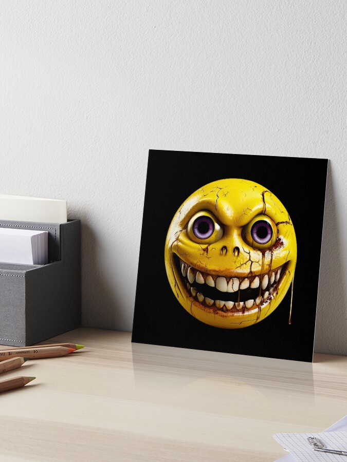 Zombie Smiley Face Emoji | Art Board Print