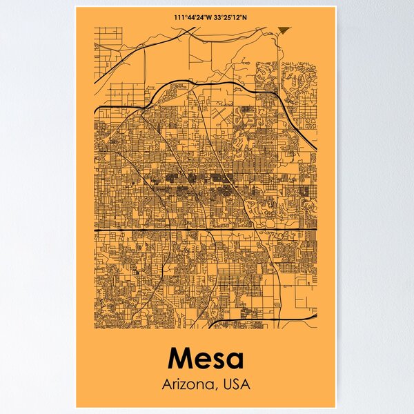 Item preview, Mesa, Arizona, USA, City Road Map designed and sold by 2BROSMAPS1.