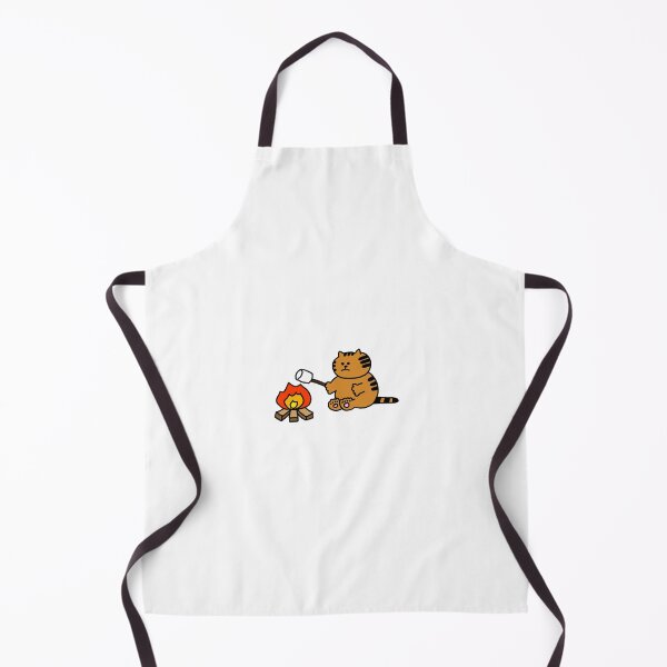 Item preview, un gato con un malvavisco frente a una fogata designed and sold by superbaechoo.