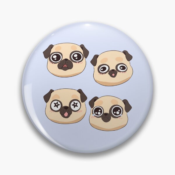 Item preview, Cute funny pug face pattern  designed and sold by Yaragold.