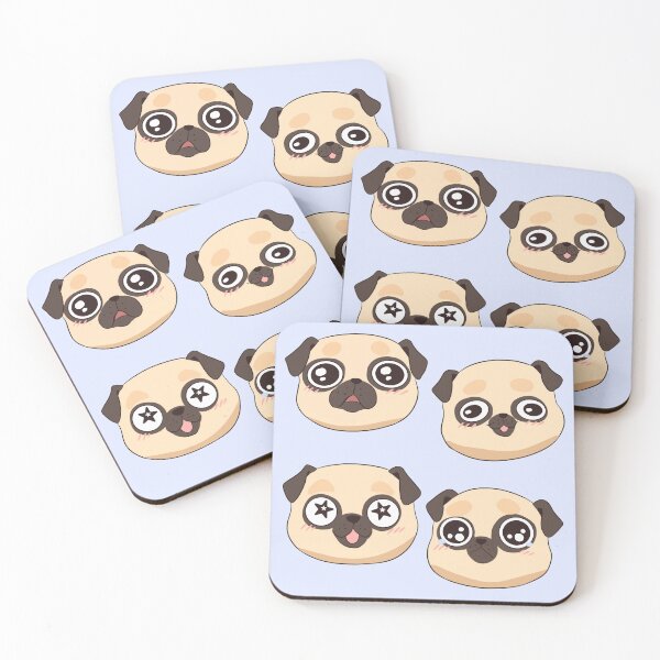 Item preview, Cute funny pug face pattern  designed and sold by Yaragold.