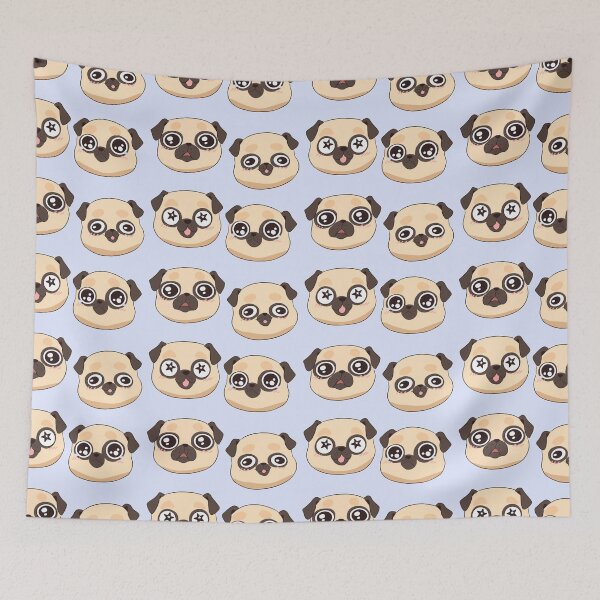 Item preview, Cute funny pug face pattern  designed and sold by Yaragold.