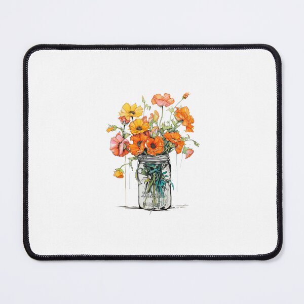 Item preview, Mason jar with flowers designed and sold by Nice En.
