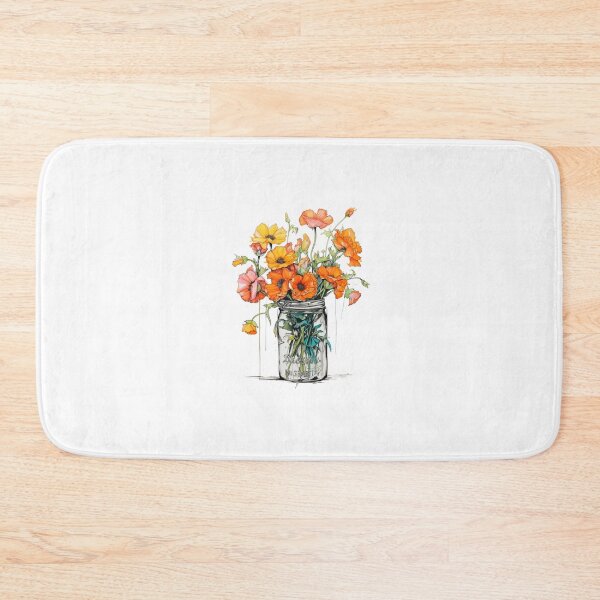 Item preview, Mason jar with flowers designed and sold by Nice En.
