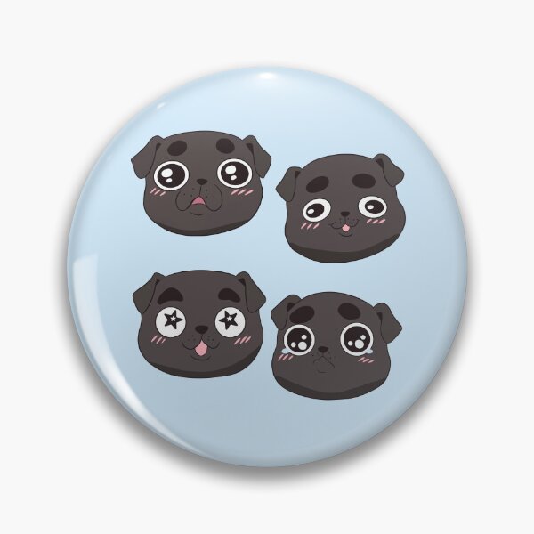 Item preview, Cute funny black pug face pattern  designed and sold by Yaragold.