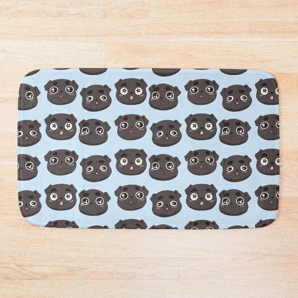 Item preview, Cute funny black pug face pattern  designed and sold by Yaragold.