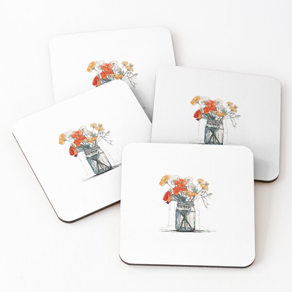 Item preview, Mason jar with flowers designed and sold by Nice En.