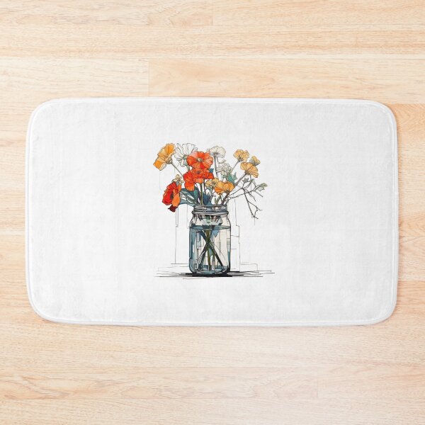 Item preview, Mason jar with flowers designed and sold by Nice En.