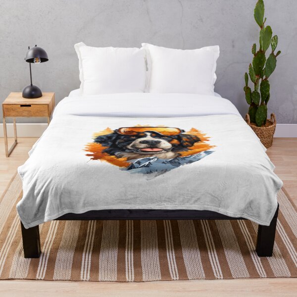 Artikelvorschau, Vector Saint Bernard Ski Adventure: Snowy Guardian T-Shirt entworfen und verkauft von Moisky Patterns.