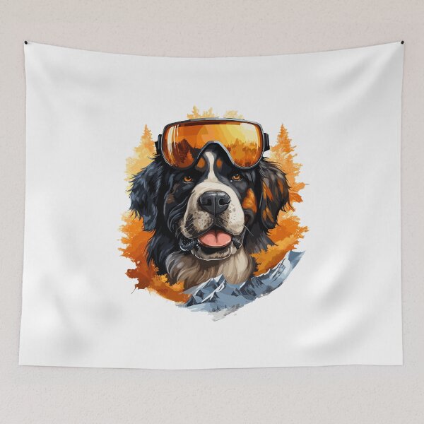 Item preview, Vector Saint Bernard Ski Adventure:  Snowy Guardian Tee designed and sold by Moisky Patterns.