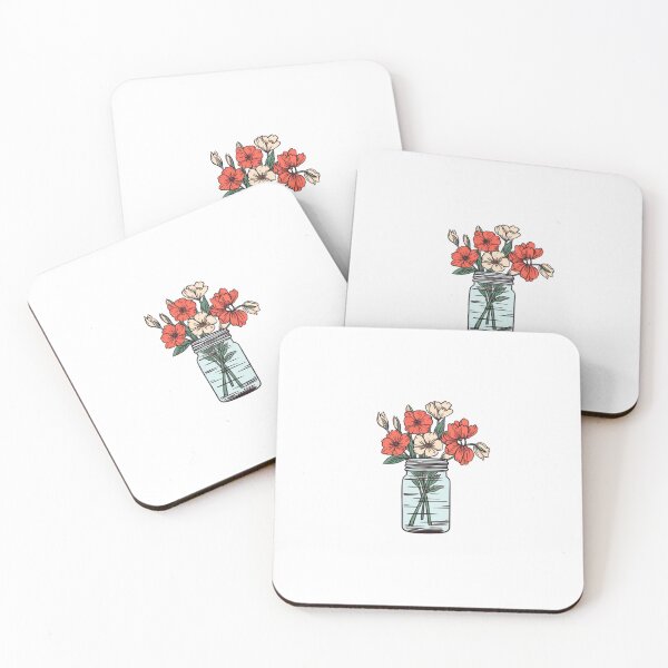 Item preview, Mason jar with flowers designed and sold by Nice En.