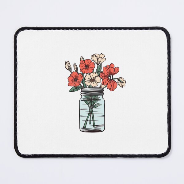 Item preview, Mason jar with flowers designed and sold by Nice En.