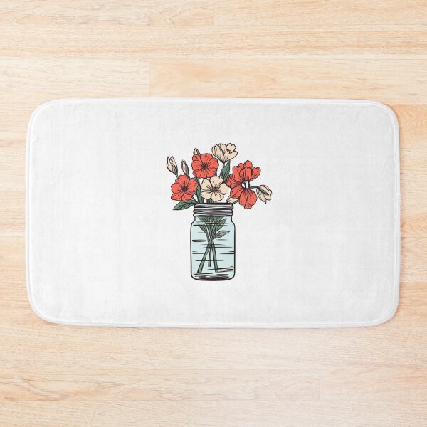 Item preview, Mason jar with flowers designed and sold by Nice En.