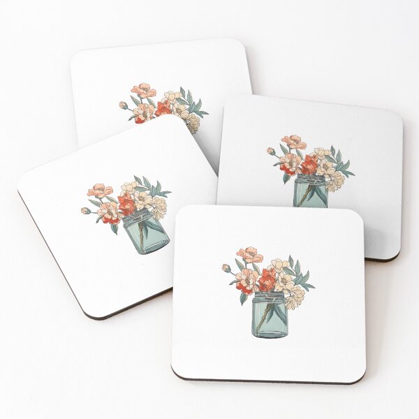 Item preview, Mason jar with flowers designed and sold by Nice En.