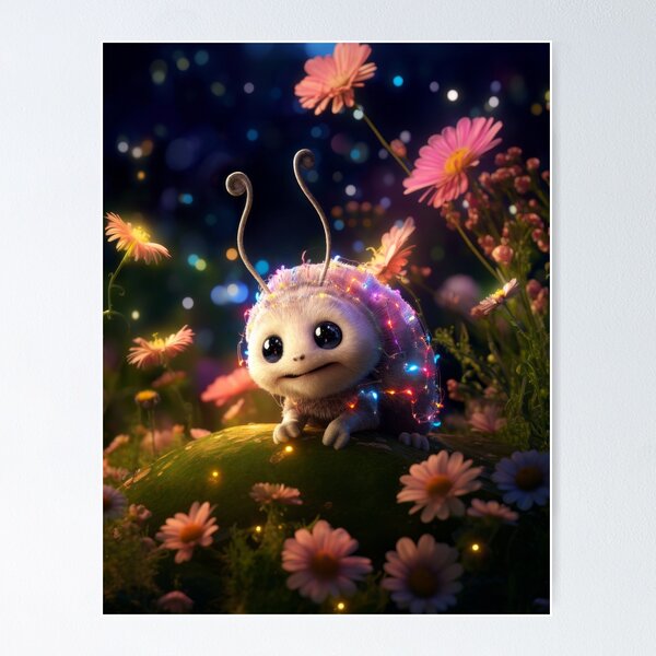 Aperçu de l'œuvre  Adorable chenille  créée et vendue par DigitCrea.