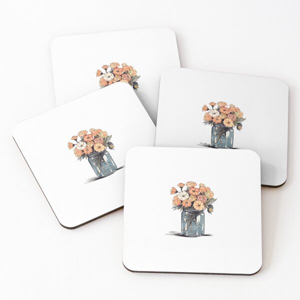 Item preview, Mason jar with flowers designed and sold by Nice En.
